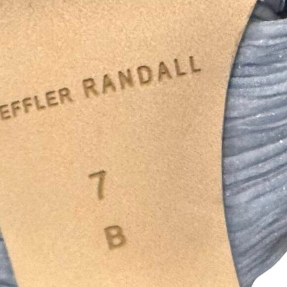 Loeffler Randall Camellia Blue Pleated Bow Heel Sky Blue 7 NWOB - Picture 10 of 12